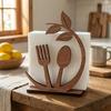 Rustic Paper Towel Rack Farmhouse Style Napkin Stand Vertical Tissue Dispenser  Home Restaurant