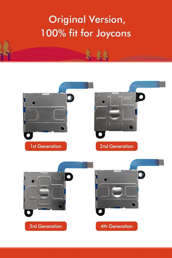 Repair Repair Kit for OLED Switch Repair Repair 3D Sensor Analog Set of Thumb Japanese Instruction Manual Included Joy-Con [48-in-1 Joy-Con