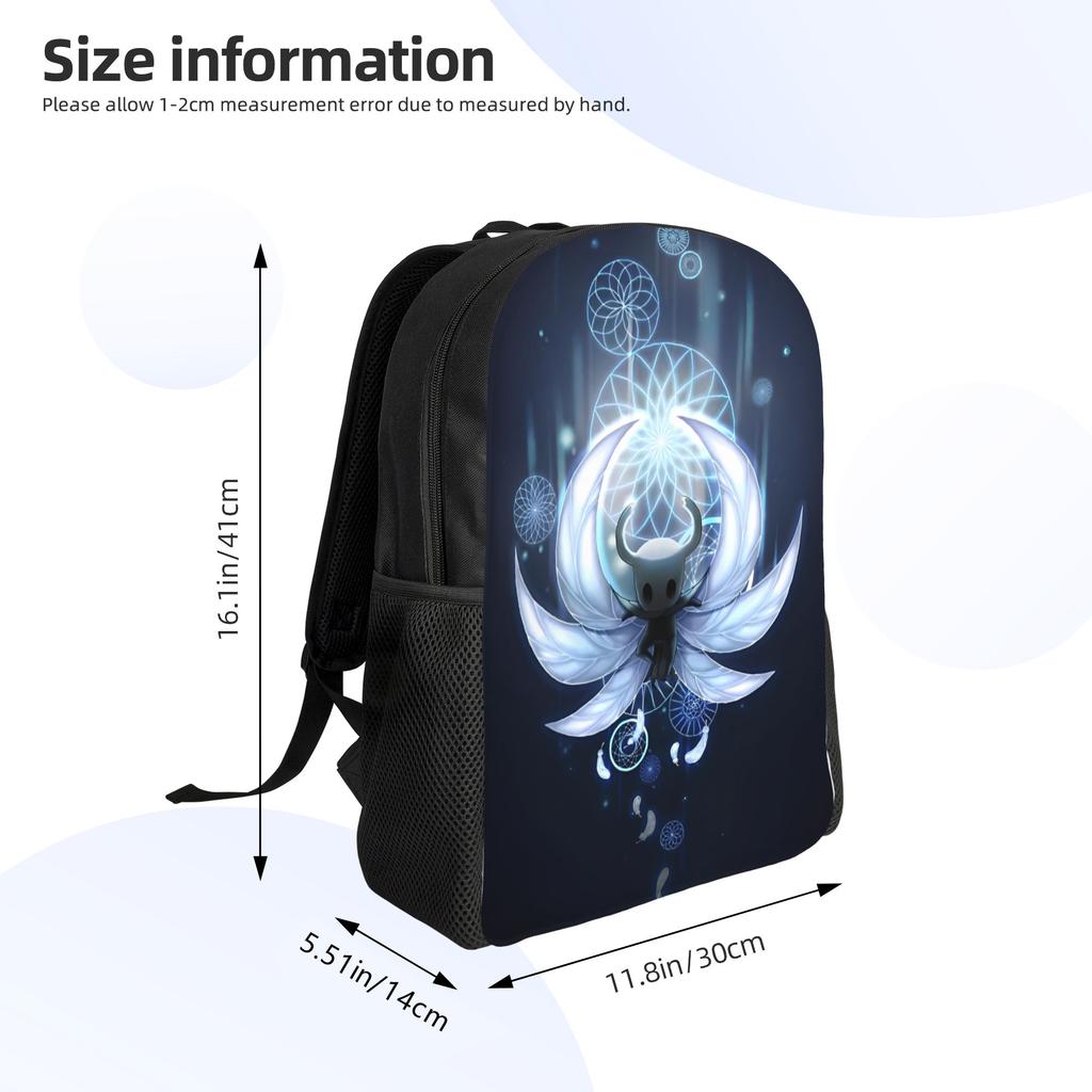 Hollow Knight Freizeit Rucksack Sport High School Business Indie Spiele Tagesrucksack für Männer Frauen Laptop Computer Umhängetasche