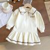 Baby Long Sleeve Dress with Rabbit and Bear Pleated Casual Perfect for and Entrance and Sizes [Jzozuxvv] Kids' Girl's Prints, 100% Cotton, Skirt,