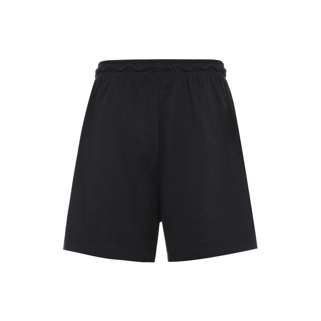 Nike Sportswear Knitted Straight Leg Drawstring Cotton Summer Solid Low Waist Sports Casual Shorts Women Shorts Black CJ3755-010