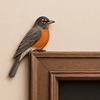 Accents de pièce inspirés par la nature, Décor Topper d'oiseau en bois pour porte, Statuette d'angle de forme adorable, Panneau décoratif en bois fait à la main, Aménagement intérieur de forêt