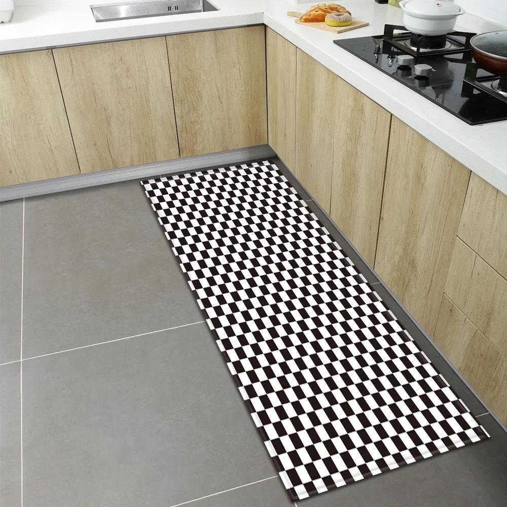 Geometric Print Home Kitchen Floor Mats Door Front Decoration Floor Mats