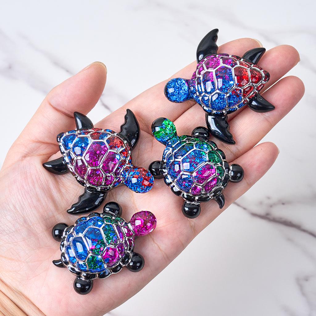3D Sea Turtle Keychain Silicone Mold DIY Ocean Theme Animal Ornaments Tortoise Turtle Craft Making UV Epoxy Resin Jewelry Molds