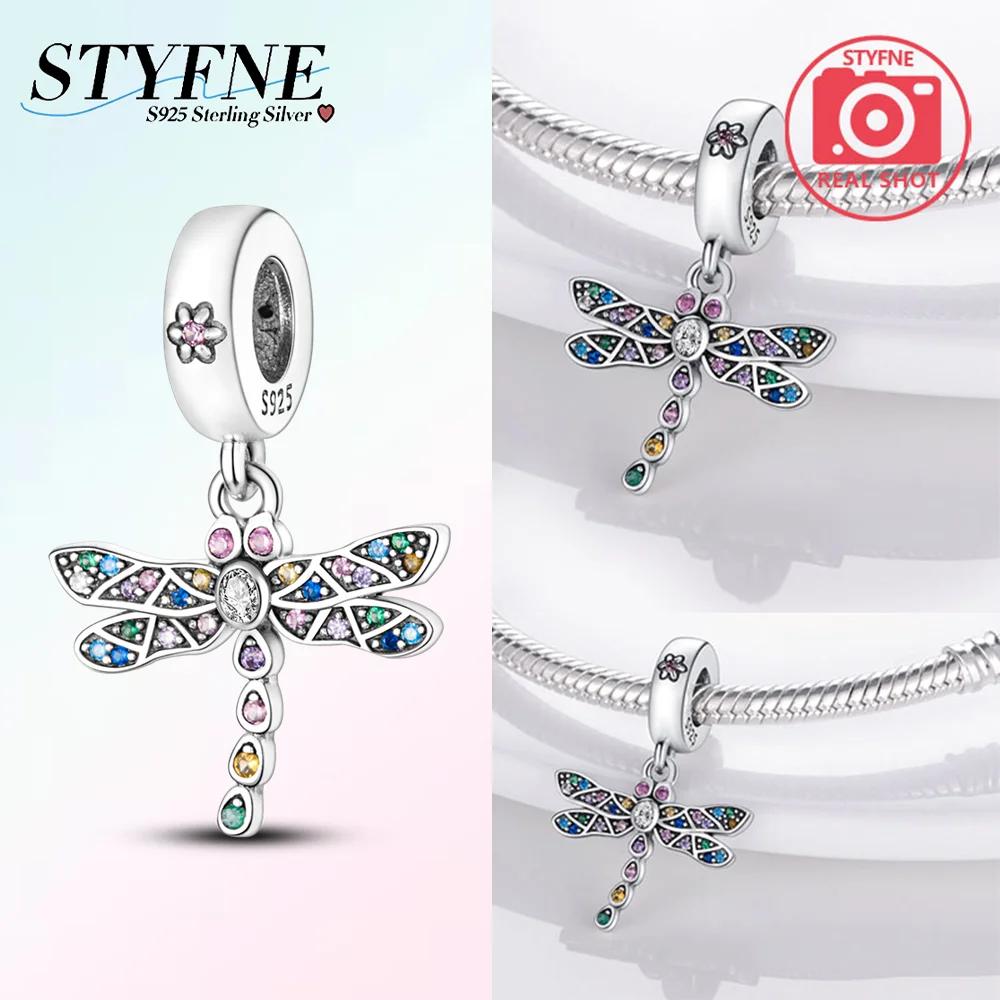 

925 Silver Charm Beads Dragonfly Hummingbird Peacock Snail Pendant Fit Bracelet Charm Making Jewelry Women Gift