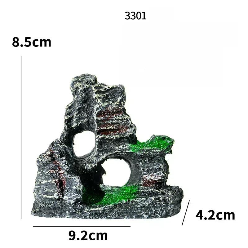 Fischtank- und Aquariendekoration, Kunstharz, Steingarten, Wassergras, Simulation einer Mikrolandschaft, Heimhandwerk und Ornamente