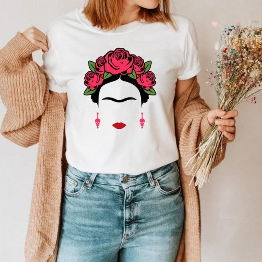 

Frida Kahlo T-shirt Empowerment Tee Feminist Tshirt Viva La Vida Shirt Equality Clothing Mexico Women Daily Life Tops S