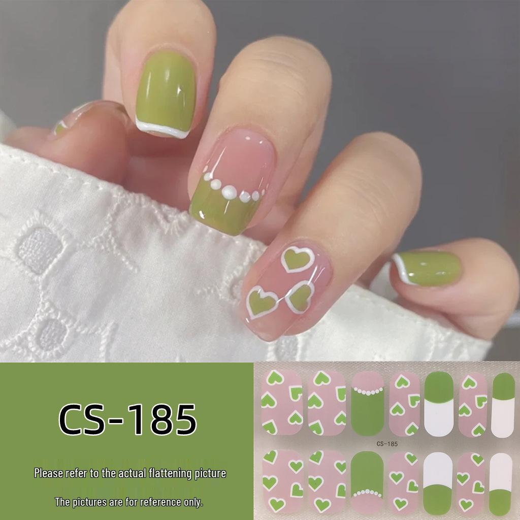 Waterproof Long-Lasting No-Bake 3D Gel Nail Stickers - Removable & Wearable Full-Cover Nail Polish Patches for Women