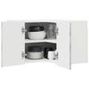 Lucca Wall Corner Cabinet Concrete Grey 57 x 57 x 40 cm Engineered Wood