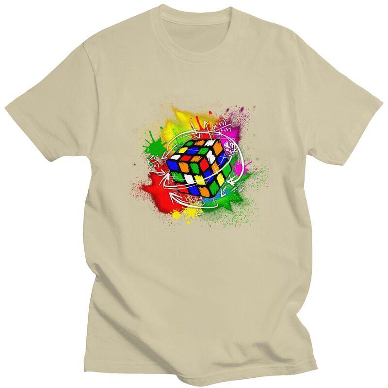 Custom Cool Vintage Rubix Rubiks Cube Math Lover T Shirt Men 100 Cotton Tshirt Casual Tees Streetwear Tshirt