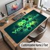 Abstract Geometric Theme Customized Mouse Pad Personalized Print Name Text Desk Mat For Home Office Table Decor