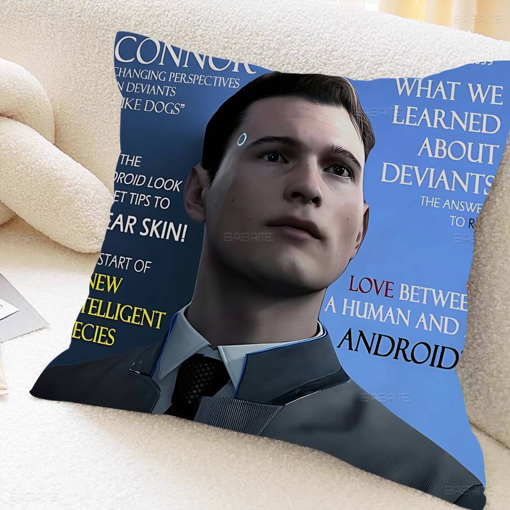 D-Detroit B-Stań się H-Człowiekiem Poszewka na Poduszkę Poszewka na Poduszkę Sofę Dekoracja Pokoju Domowego Prezent dla Dzieci