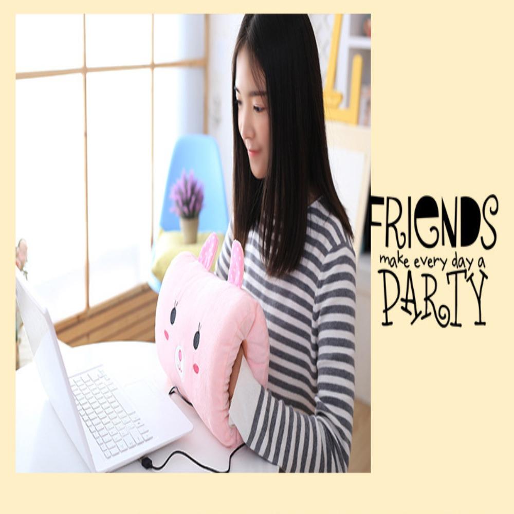 Plush Pillow Winter Gloves Cartoon Gloves Men Women Mitten Warm Hand Electric Heating Hand Warmer