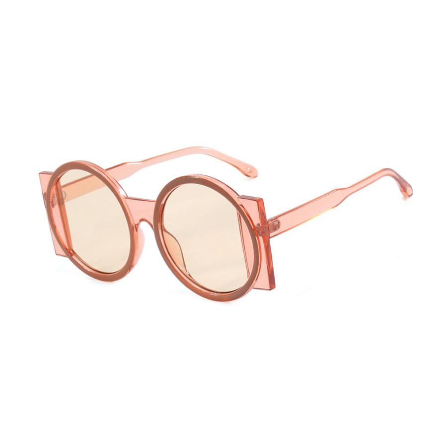 FEYE Runde Zweifarbige Sonnenbrille für Herren und Damen Retro Modebrille Outdoor Hip-Hop Reise Strand Dekorative Brille