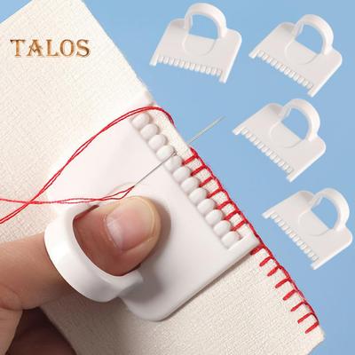 3 Pcs Thumb Sewing Template Hand Sewing Seam Guide Finger Overlock Ruler with Scale Quilting Tool for Equal Stitches DIY Embroidery Leather Crafts