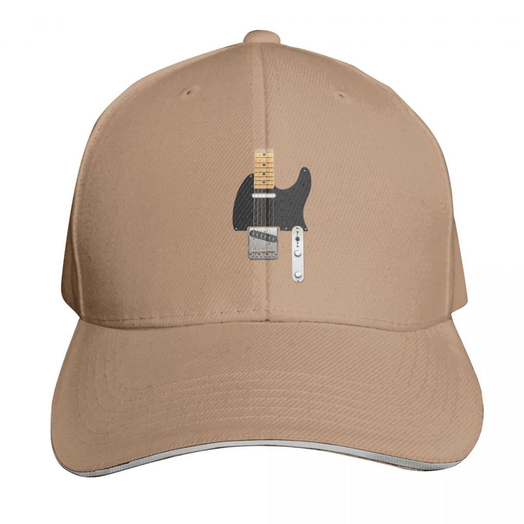 TELE STYLE GUITAR DIGITAL ILLUSTRATION Baseball Cap Sunscreen Mountaineering Golf Wear Streetwear Womens Hats Unisexs