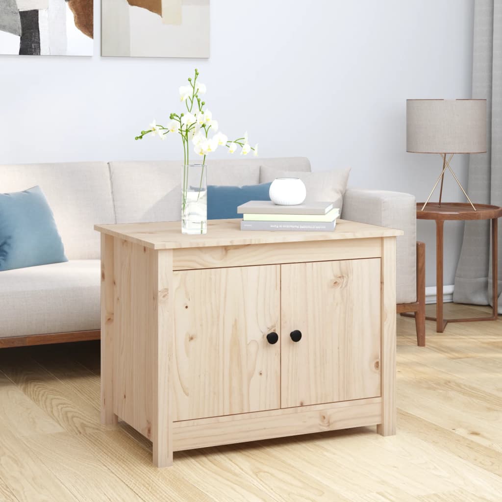 Vidaxl Coffee Table, 71X49X55 Cm, Solid Pine Wood