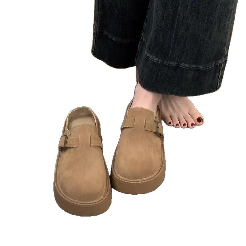 Retro Thick-soled Birkenstock Head Half Slippers, New Spring Outer Wear Heightening Birkenstock Shoes