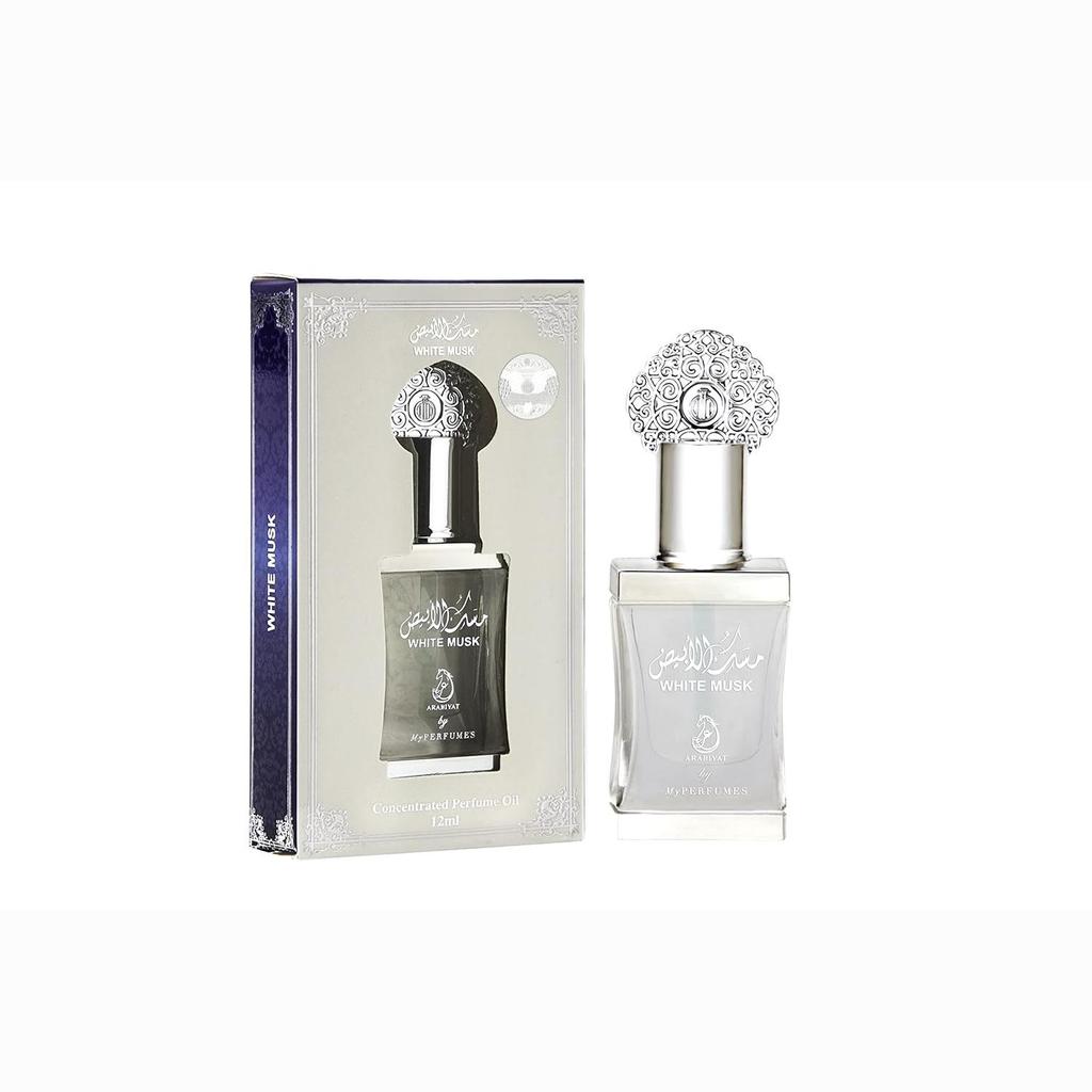 Arabiyat White Musk Concentrated Perfume Oil 12ml | Non Alcoholic Attar for Men & Women (Unisex)