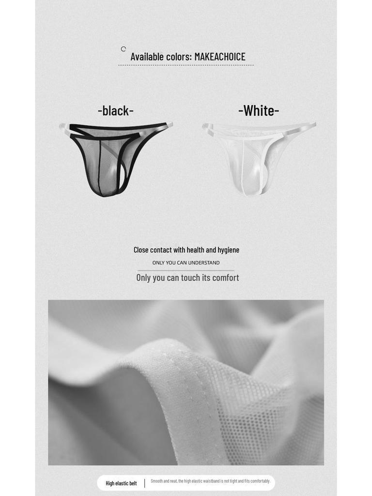 GTOPX Transparent Personalized Men's U-convex Sexy T-Pants