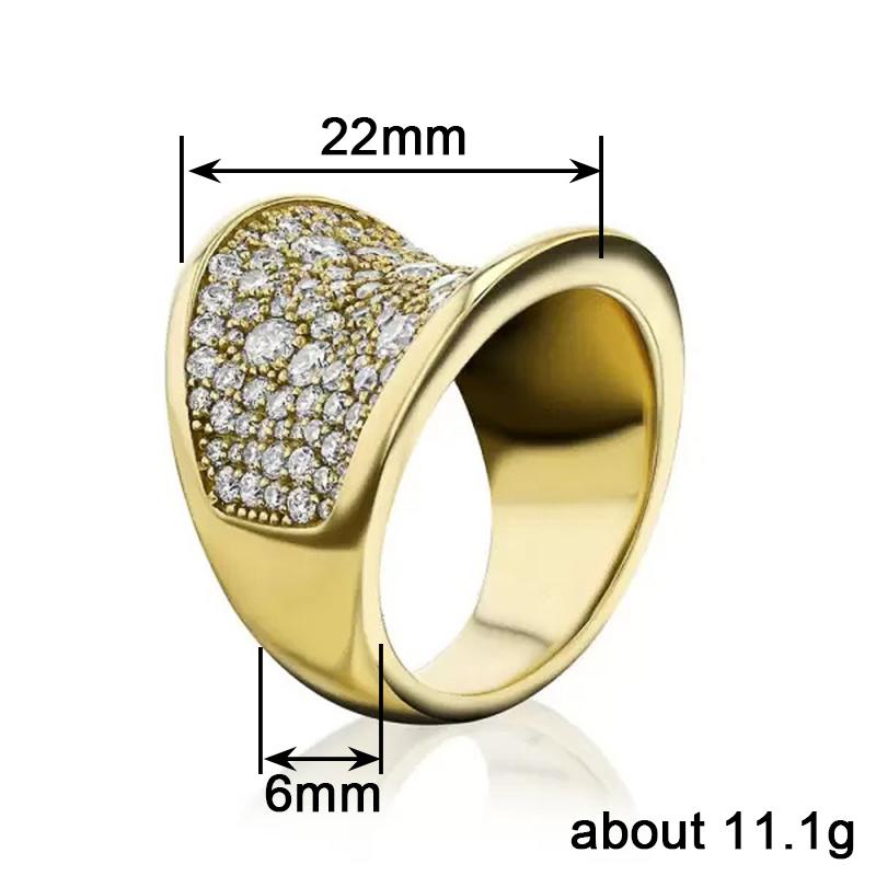 Huitan Curve Design Luxury Women Ring Charming Party Gold Color Lady Fashion Accessories Full Bright CZ Noble Wedding Jewelry