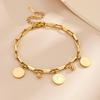 Euro-American Trendy Titanium Steel Hip Hop Bracelet with Retro Queen Head Ornament