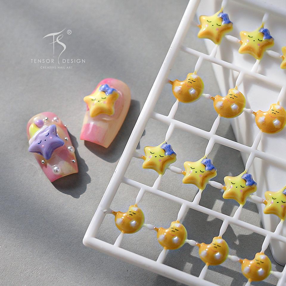 TENSOR Carved Resin Nail Art Decorations – Cute and Exquisite Wearable Nail Jewelry TX027