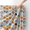 Royal Samt Stoff Polyester Zum Nähen - Motiv Runde Katzen