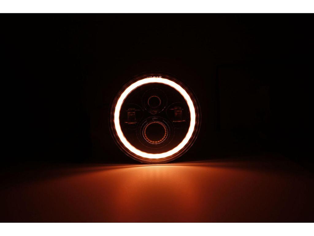 Wrangler 7" RGB Angel Eye Headlight Assembly with Remote Control - Energy Efficient
