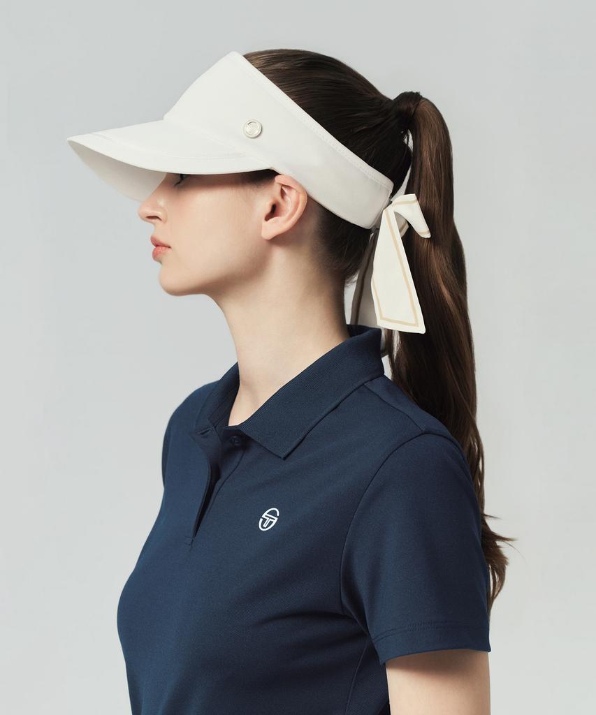 SERGIO TACCHINI W Wide Ribbon Sun Visor (White)