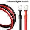 סט כבלי מצבר מהפך 8AWG 6AWG 4AWG עם מסופים 20/30/40/50/60 ס"מ כבל נחושת שזור לקרוואן חוט חיבור סולארי