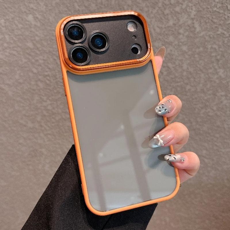 New Luxury Metal Lens Protection Case For iPhone 17 Air 16 15 14 13 12 11 Pro Max Plus Shockproof Transparent Acrylic Hard Cover