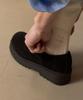 Shufit 6.5Cm Wide Derby Shoes Voluminous Suede Black Shoes Sft-113