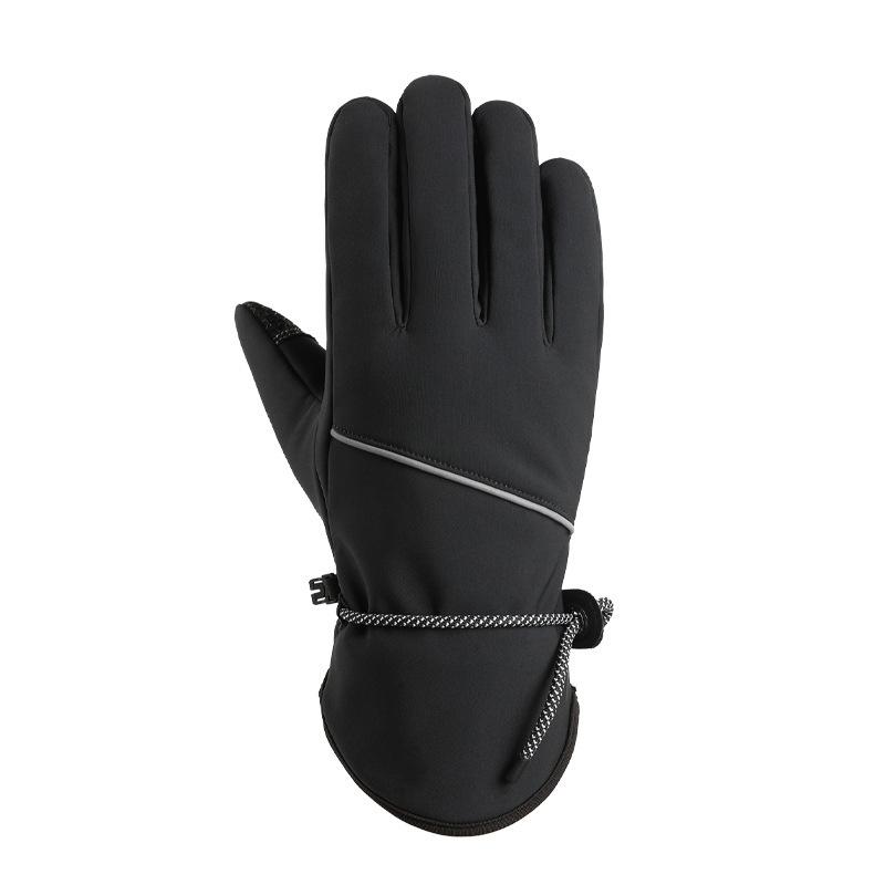Winter outdoor riding touch screen gloves velvet men windproof warm skiing non-slip mountaineering new autumn cold