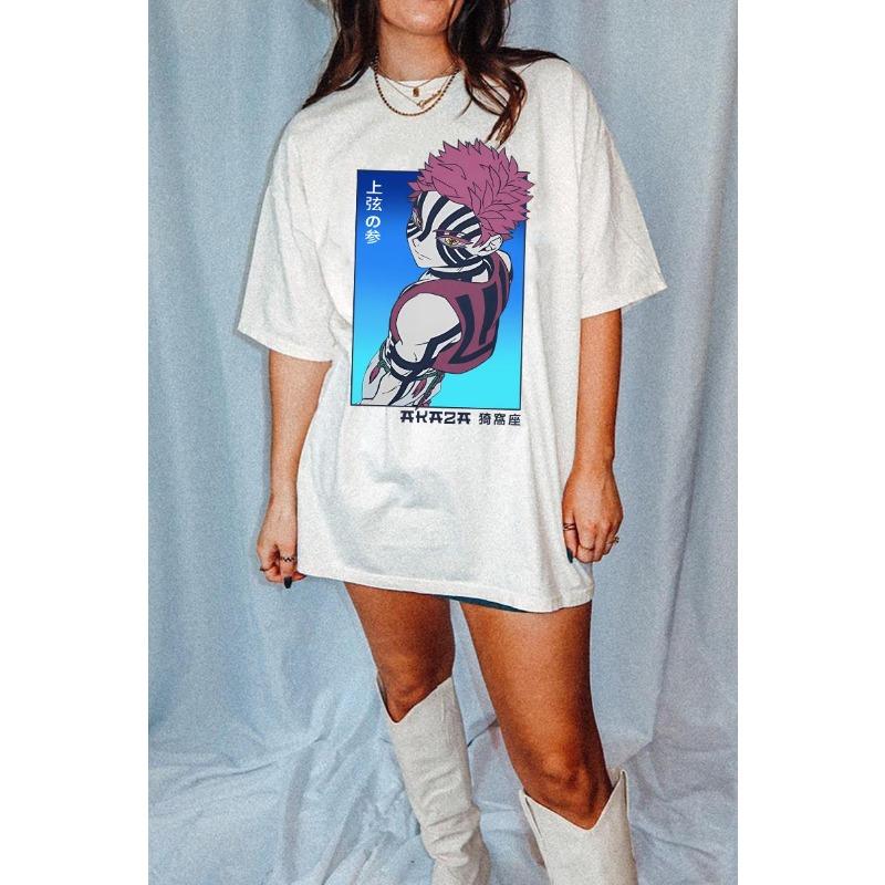 Xiaowo Seat Top Three Demon Slayer Blade Tshirt SpringSummer New Mens Casual Fashion Harajuku Style Y2K Unisex Tshirt
