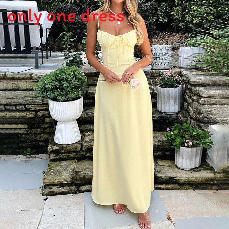 Elegant Spring Dress With Tie Belt For Womens Office Casual In Polyester Fabric