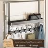 Drill-Free Over-the-Door/Wall Hook Rack with Double Storage - 40cm Arm