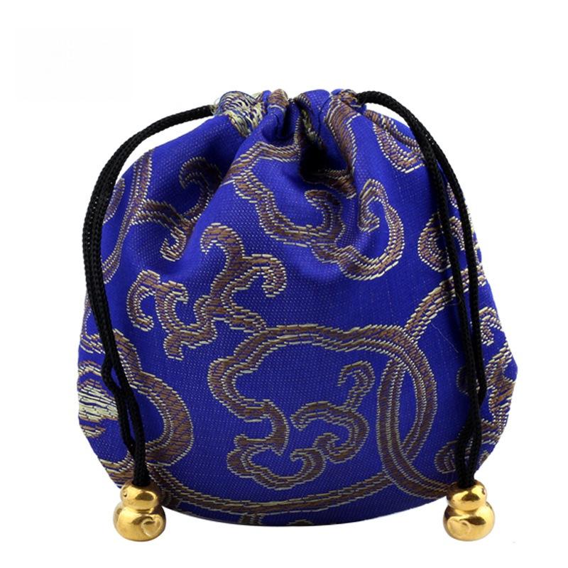 18 Brocade-Style Drawstring Bags for Buddhist Beads Bracelets & Cultural Play