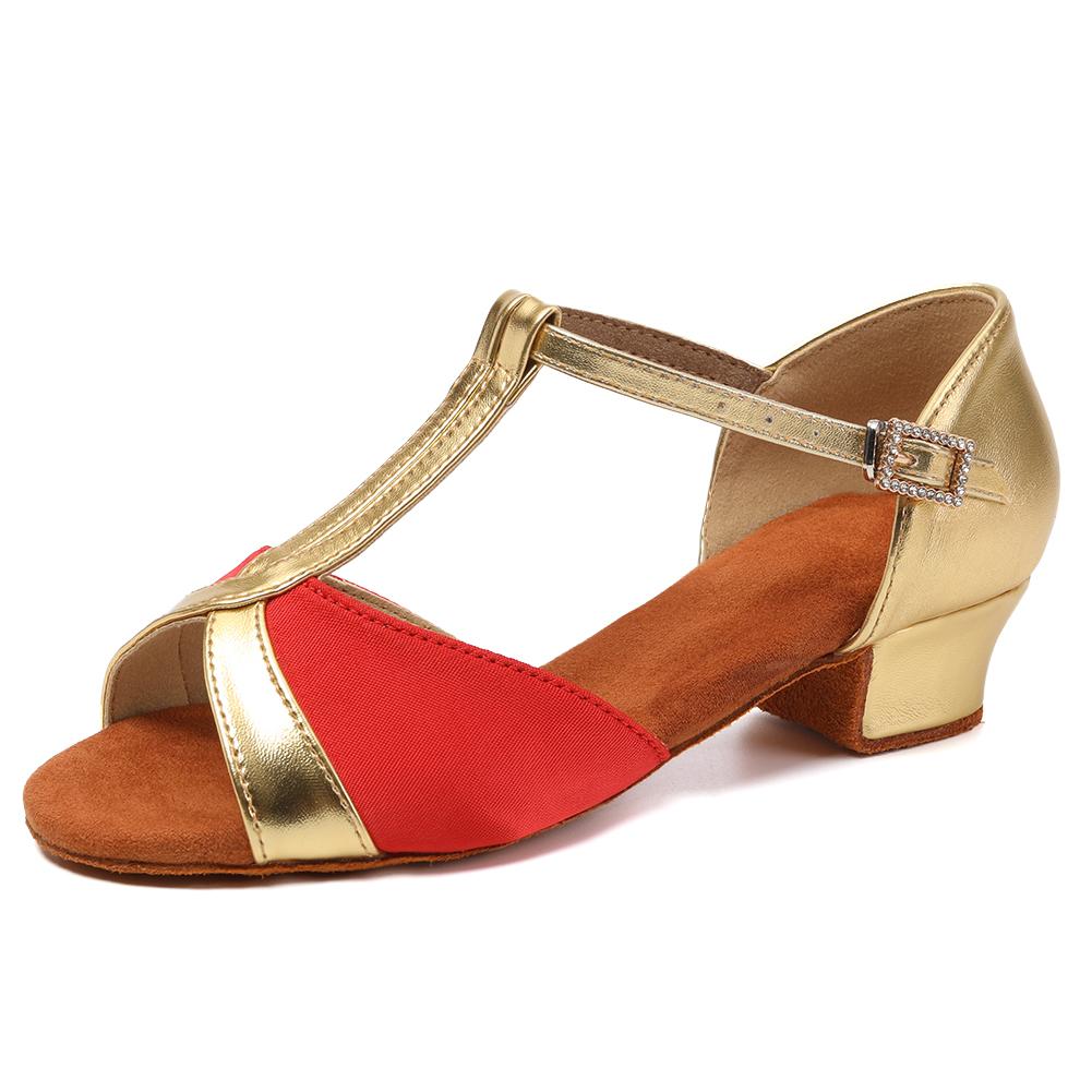 

Танцевальная обувь для детей/взрослых девочек женщин для латиноамериканских танцев, танго, сальсы, бальных танцев, низкий каблук 3,5 см, мягкая подошва 41