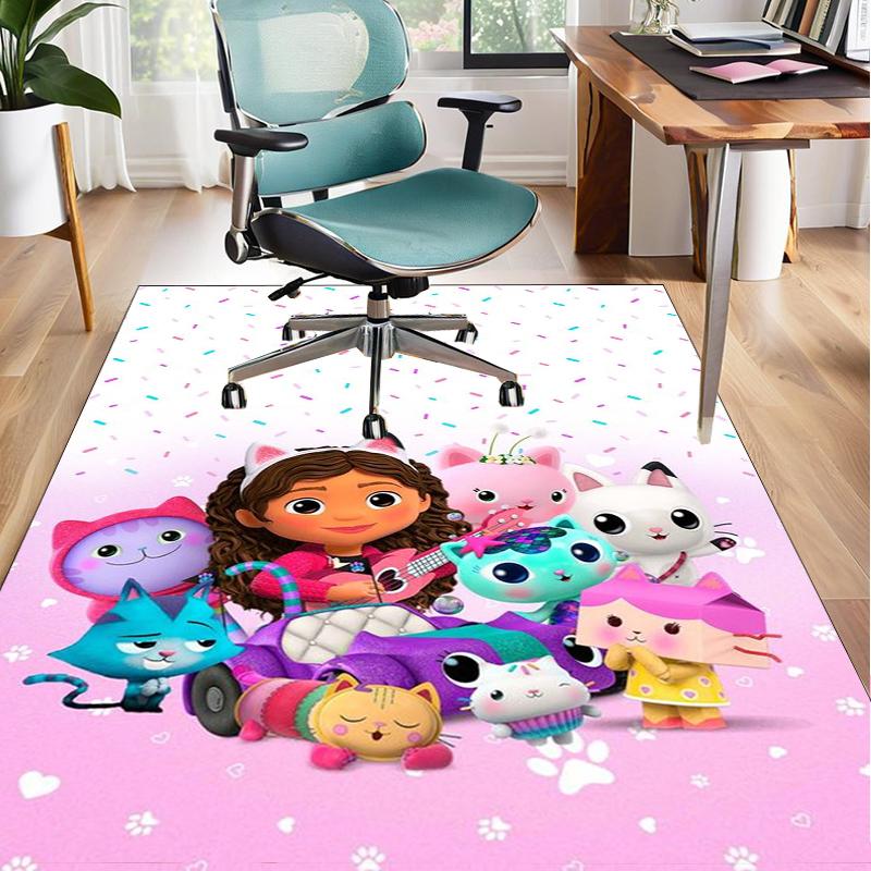 Colorful Friends Dollhouse Office Rug Chair Mat, Game Carpet, Suitable for Front Door, Bedroom, Living Room, Desk, Holiday Gift