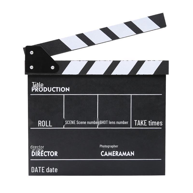 Wooden Director's Clapboard: Film & TV Prop for Photography and Decor