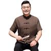 Men's Summer Chinese Style Short-Sleeve Tang Suit Top