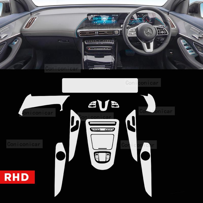Für Mercedes Benz EQC 350 400 2018- Getriebepanel Armaturenbrett Navigation Automobil Innenraum Schutzfolie Kratzfest