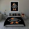 Duck geometric motif Bedding Duvet cover sets Duvet covers Pillowcases gifts (1 * Duvet Cover 2 * Pillowcases, without duvet insert)