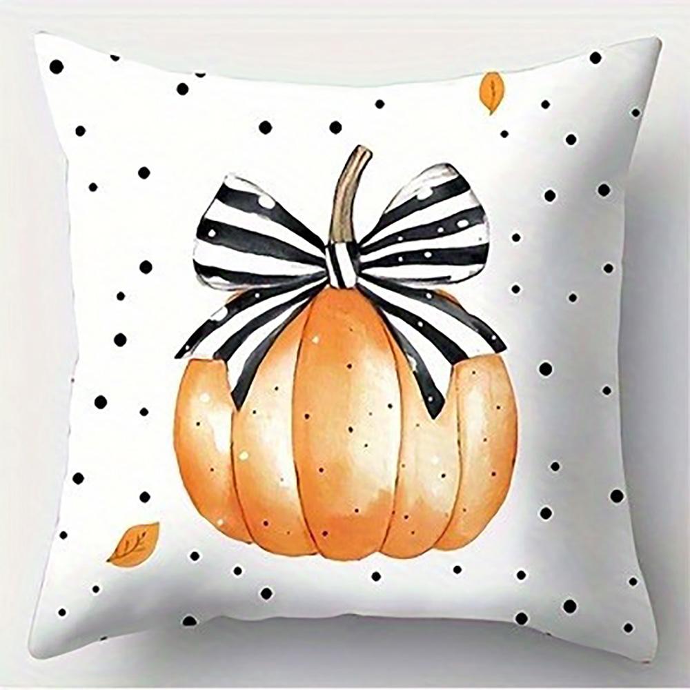 Pumpkin with Bowknot on PillowcaseSuitable for living room bedroom sofa decorative cushion cover pillow cover