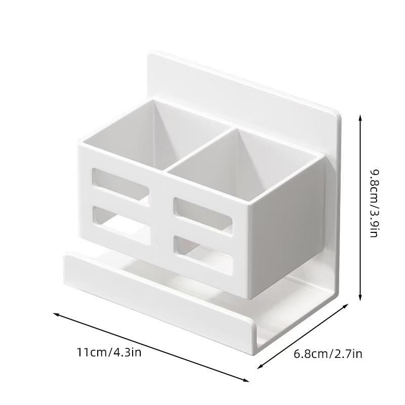 Hole-free Multifunctional Washbasin Toothbrush Holder Box Bathroom Razor Hair Comb Organizer Storage Rack Wall-Mounted
