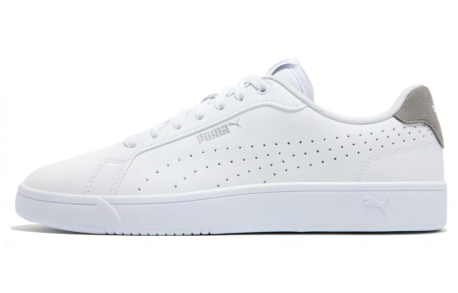 PUMA Grounded Perf  White Grey  398418-05 35.5