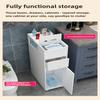 Space Saving Bathroom StorageCabinet with Adjustable Shelves,Waterproof NarrowTower Organizer forOver-Toilet Multifunctional Use