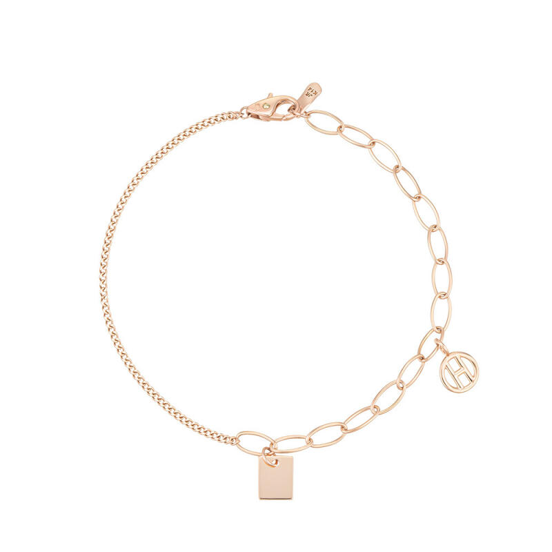 

14K Gold Bracelet H Coin Mix BB03006 Pink Gold