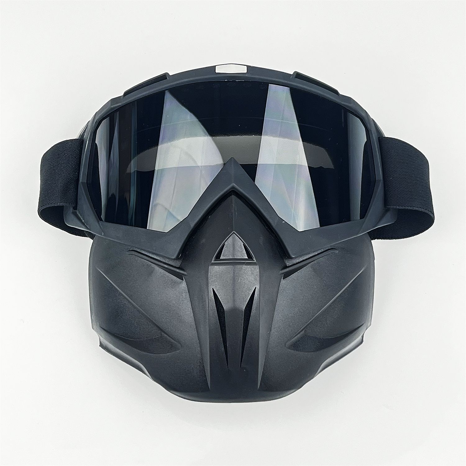 

Motorcycle goggles, face mask, outdoor riding mask, off-road helmet, windproof and sandproof goggles, trendy wind-blocking eyewear Black Frame-Gray Sheet